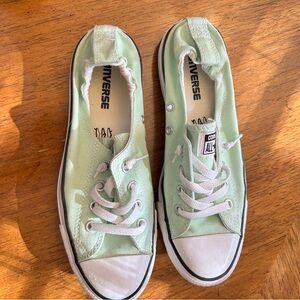 Converse Light Green Canvas Sneakers